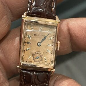 Vintage Bulova Art deco gold filled manual wind watch unisex